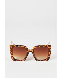 Warehouse - Tortoiseshell Square Frame Sunglasses - Lyst