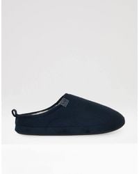 Threadbare - Faux Suede Faux Fur Lined Mule Slippers - Lyst