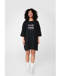 Nasty Gal - International Women's Day Graphic T-shirt Dress - Lyst
