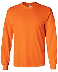 Gildan - Plain Crew Neck Ultra Cotton Long Sleeve T-Shirt - Lyst