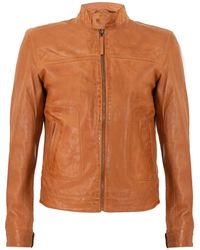 Infinity Leather - Classic Fitted Leather Biker Jacket-Austin - Lyst