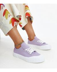 Love Lace - Fabric Low Top Sneakers Lace Up With Rubber Sole - Lyst