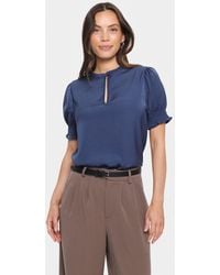 Saint Tropez - Nunnisz Short Sleeve Blouse - Lyst