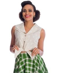 Banned Retro - Hot Air Balloon Dreaming Blouse-Offwhite - Lyst