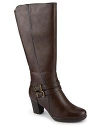 Pavers - Heeled Calf-Stretch Long Boots - Lyst