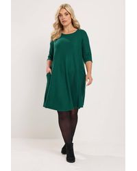 Yours - Drape Pocket Dress - Lyst