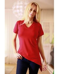 Love Lace - Aria Classic V Neck Short Sleeve Blouse - Lyst