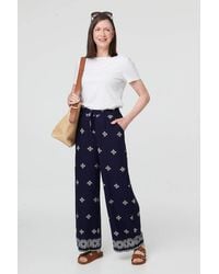 Izabel London - Printed High Waist Drawstring Trousers - Lyst