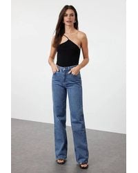 WOVCOR - High Waist Wide Leg Jeans W/ Pocket Details - Lyst