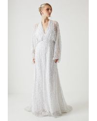 Coast - All Over Sequin Embellished Kimono Wedding Dress - Lyst
