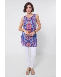 Joe Browns - Reversible Tunic Top With Ditsy Floral & Aztec Print - Lyst