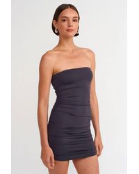 Dilvin - Strapless Bodycon Mini Dress - Lyst