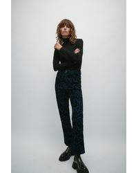 Warehouse - Wh X William Morris Society Denim Velvet Floral Jeans - Lyst