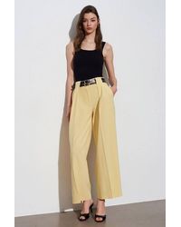 Dilvin - High-Waist Wide-Leg Pleated Trousers - Lyst