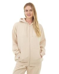 Smart Living - Cozy Soft & Comfortable Over Sized Polycotton Zip-Up Hoodie - Lyst