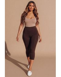 Femme Luxe - High Waisted Crop Leggings - Lyst