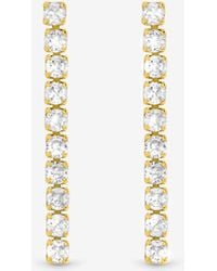 Jon Richard - Plated & Cubic Zirconia Round Tennis Earrings - Lyst