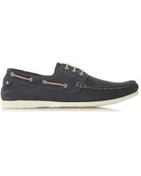 Dune - 'barge' Leather Boat Shoes - Lyst