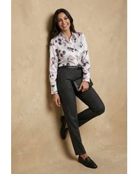 My Fashion - Textured Abstract Printed Shirt With Button Closure - Lyst
