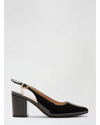 Dorothy Perkins - Wide Fit Black Everlyn Court Shoes - Lyst