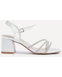 Linzi - Mariah Wide Fit Bridal Ivory Diamante Heels - Lyst