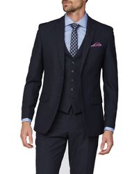 Racing Green - Texture Wool Blend Tailored Fit Suit Jacket - Lyst