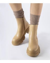 Love Lace - Rubber Insert Ankle Boots With Side Zipper Closure Comfort - Lyst