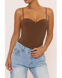 EGO - Strappy Sweetheart Neckline Bodysuit - Lyst
