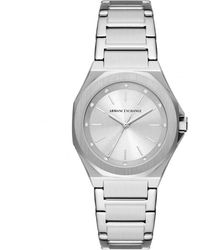 Armani Exchange - Stainless Steel Fashion Analogue Quartz Watch - Ax4606 - Lyst