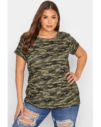 Yours - Camo T-shirt - Lyst