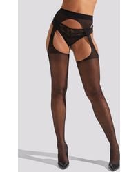 Ann Summers - Crotchless Glossy Tights - Lyst