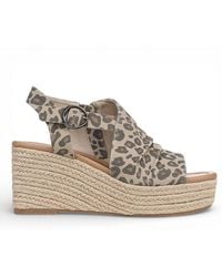 TruClothing - Print Wedge Slingbacks Heel Sandals - Lyst