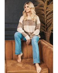 Love Lace - Looser Fit Long Sleeve Striped Jumper Sweater - Lyst
