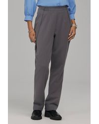 Love Lace - Office Viscose Pleated Tapered Trousers - Lyst