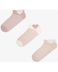 Penti - Soft Heart Cotton 3-Pack Ankle Socks - Lyst