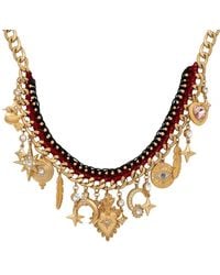 Bibi Bijoux - Gold 'goodness' Multi Charm Necklace - Lyst