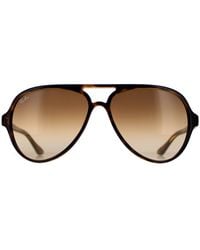 Ray-Ban - Aviator Light Havana Gradient Cats 5000 4125 Sunglasses - Lyst