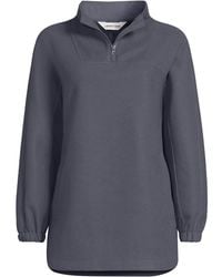 Lands' End - Plus Soft Fleece Quarter Zip Jumper - Lyst