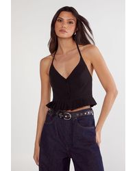 Nasty Gal - Pleated Hem Tailored Top - Lyst