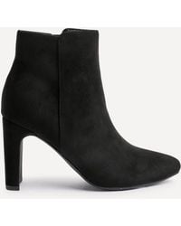 Linzi - Glance Faux Suede Block Heel Ankle Boot - Lyst