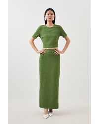 Karen Millen - Crinkle Jersey Top And Skirt Set - Lyst