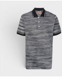 Missoni - Striped Contrast Collar Polo Shirt Space Dyed - Lyst