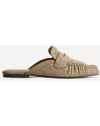 Linzi - Journal Ruched Square Toe Mules - Lyst