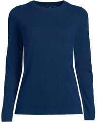Lands' End - Plus Crew Neck Cashmere Jumper - Lyst