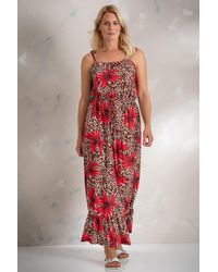 Klass - Animal And Floral Print Maxi Dress - Lyst