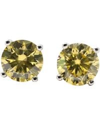 Harfi - Citrine Moissanite Crystal Sterling Earrings - Lyst