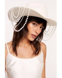 Nasty Gal - Pearl Embellished Cowboy Hat - Lyst