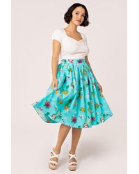 Hell Bunny - Ayanna 50's Style Base Midi Floral Skirt - Lyst