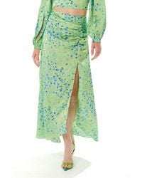 Liquorish - Gathered Front Maxi Skirt With A Slit - Lyst