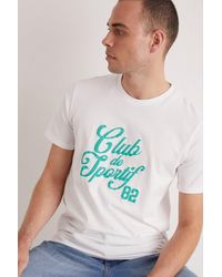 Burton - White Short Sleeve Club De Sportif Print T-shirt - Lyst